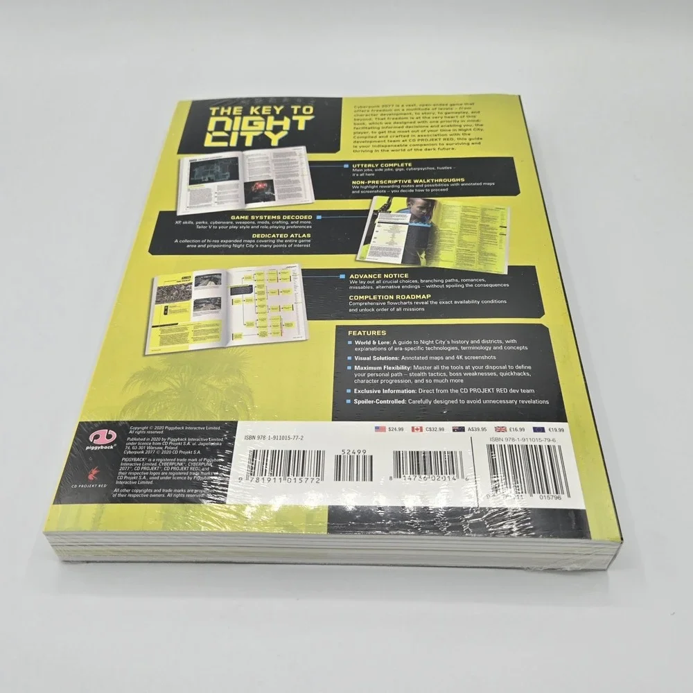 2020 Piggyback Cyberpunk 2077 The Complete‎ Official Guide Softcover NEW Sealed!